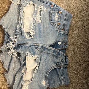 Levi’s 501 distressed shorts